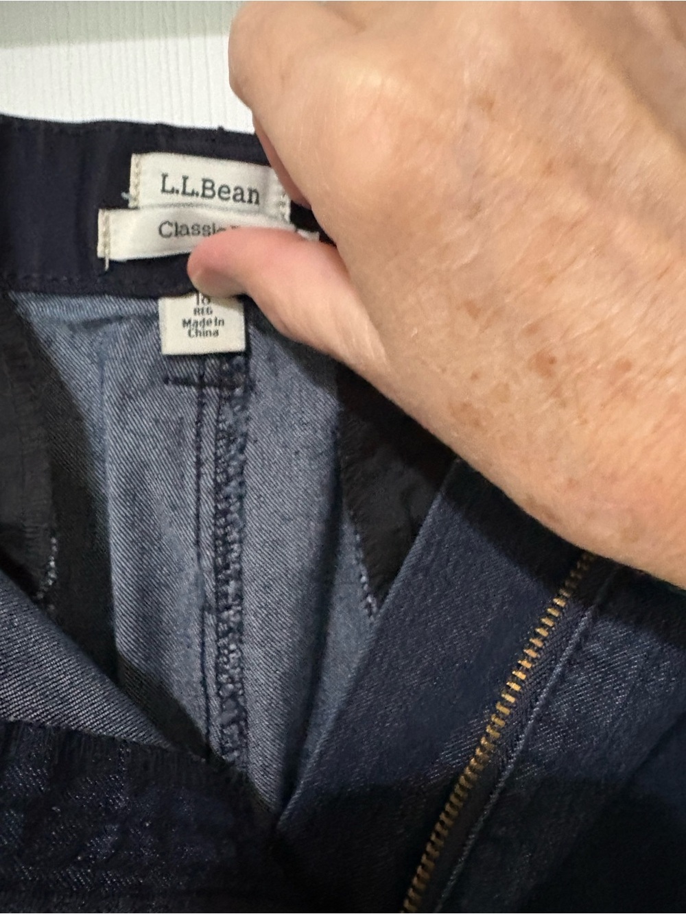 L.L. Bean Dark Blue Denim Mini Skirt - Picture 3 of 3
